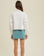 Load image into Gallery viewer, Denim Cropped Jacket (White)
