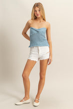 Load image into Gallery viewer, Crochet Tube Top (Blue)