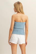 Load image into Gallery viewer, Crochet Tube Top (Blue)