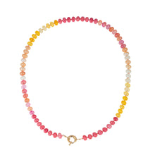 Load image into Gallery viewer, Natural Stone Glass Necklace (Pink Lemonade)