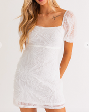 Load image into Gallery viewer, Fairytale Puff Sleeve Mini Dress (White)