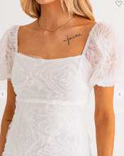 Load image into Gallery viewer, Fairytale Puff Sleeve Mini Dress (White)
