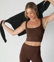 Load image into Gallery viewer, Chevron Scoop Neck (French Roast)
