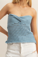 Load image into Gallery viewer, Crochet Tube Top (Blue)