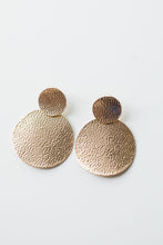 Load image into Gallery viewer, Gold Textured Earrings
