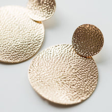Load image into Gallery viewer, Gold Textured Earrings

