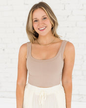 Load image into Gallery viewer, Chevron Scoop Neck (Almond)