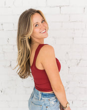 Load image into Gallery viewer, Chevron Scoop Neck (Sun-dried Tomato)