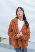 Load image into Gallery viewer, Camel Oversized Mink Jacket
