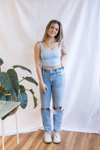Load image into Gallery viewer, Chevron Scoop Neck (Cashmere Blue)