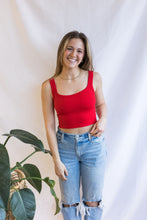 Load image into Gallery viewer, Chevron Scoop Neck (Red)