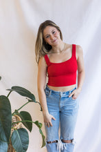 Load image into Gallery viewer, Chevron Scoop Neck (Red)