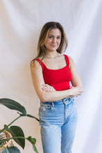 Load image into Gallery viewer, Chevron Scoop Neck (Red)