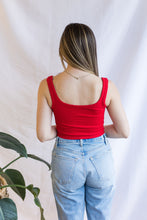 Load image into Gallery viewer, Chevron Scoop Neck (Red)