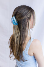 Load image into Gallery viewer, Half Moon Acetate Hair Clip (Blue/Lavender)
