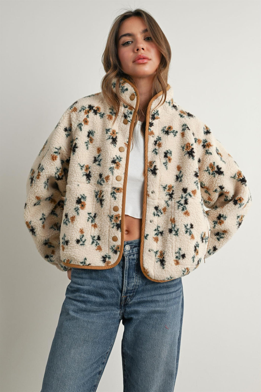 Neutral Floral Fleece