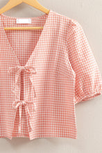 Load image into Gallery viewer, Rosie Gingham Blouse (Pink)
