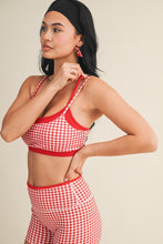 Load image into Gallery viewer, Gingham Set Bra (Red)
