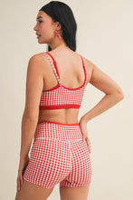 Load image into Gallery viewer, Gingham Set Bra (Red)
