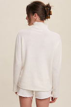 Load image into Gallery viewer, Lightweight Mock Neck Knit Pullover (White)

