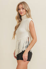 Load image into Gallery viewer, Asymmetrical Fringe Sweater Vest

