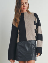 Load image into Gallery viewer, Callahan Color Block Sweater (Black)
