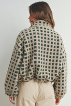 Load image into Gallery viewer, Checkered Fuzzy Jacket (Green)
