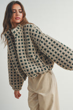 Load image into Gallery viewer, Checkered Fuzzy Jacket (Green)
