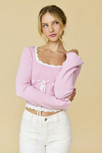 Load image into Gallery viewer, Sweetheart Pink Long Sleeve Top
