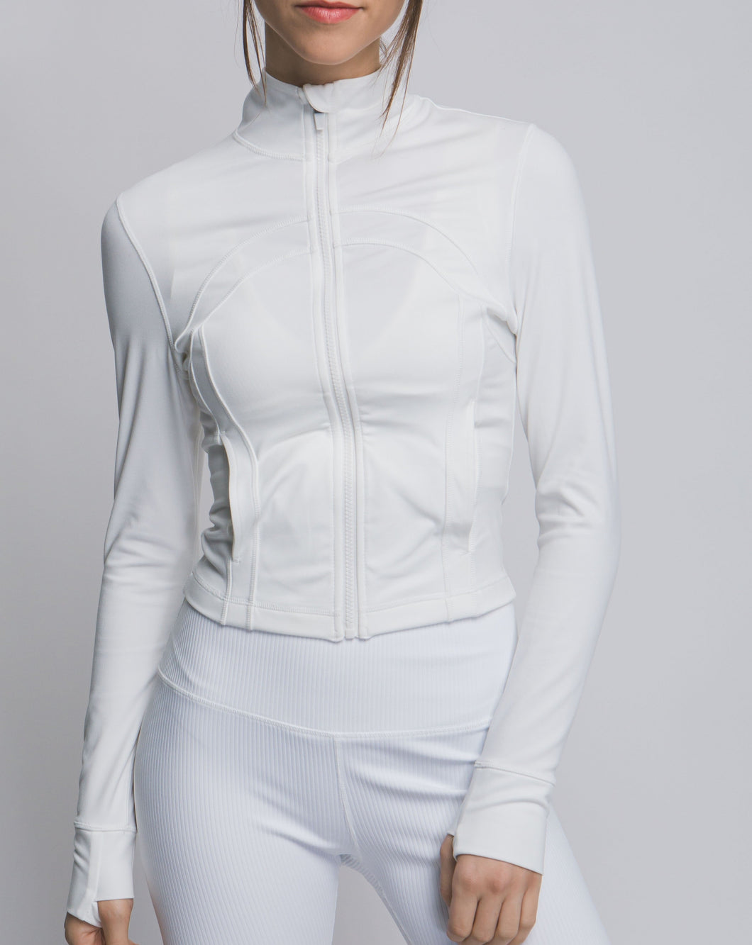 Portia Cropped Jacket (White)