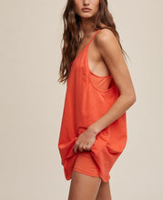 Load image into Gallery viewer, Sporty Mini Dress With Built In Romper Liner (Blood Orange)
