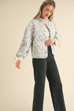 Load image into Gallery viewer, Floral Quilted Jacket (Blue)
