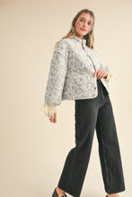 Load image into Gallery viewer, Floral Quilted Jacket (Blue)
