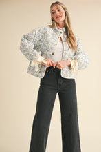 Load image into Gallery viewer, Floral Quilted Jacket (Blue)
