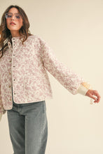 Load image into Gallery viewer, Floral Quilted Jacket (Pink)

