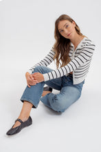 Load image into Gallery viewer, Nautical Striped Cardigan (Ivory)
