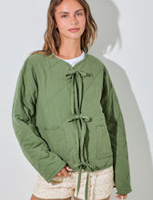 Load image into Gallery viewer, Quilted Bow Jacket (Sage)
