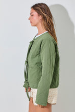 Load image into Gallery viewer, Quilted Bow Jacket (Sage)
