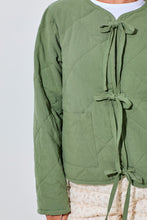 Load image into Gallery viewer, Quilted Bow Jacket (Sage)
