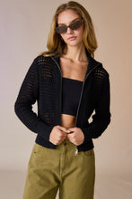 Load image into Gallery viewer, Mila Crochet Zip Cardigan
