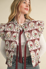 Load image into Gallery viewer, Quilted Flutter Sleeve Floral Vest
