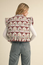 Load image into Gallery viewer, Quilted Flutter Sleeve Floral Vest
