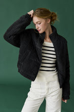 Load image into Gallery viewer, Black Corduroy Puffer Jacket
