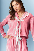 Load image into Gallery viewer, Pink Velvet Pajama Set
