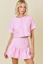 Load image into Gallery viewer, Pink Jacquard Set (Top)
