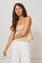 Load image into Gallery viewer, Erin Bow Detail Denim Tank (Taupe)
