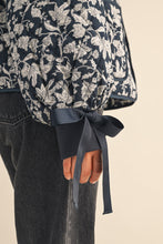 Load image into Gallery viewer, Floral Quilted Jacket (Navy)
