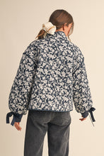 Load image into Gallery viewer, Floral Quilted Jacket (Navy)
