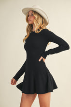 Load image into Gallery viewer, Pleated Sweater Dress (Black)

