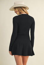 Load image into Gallery viewer, Pleated Sweater Dress (Black)
